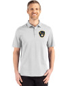 Milwaukee Brewers Cutter & Buck Advantage Refresh Epic Confidence Recycled Mens Big & Tall Tri-Blend Pique Polo CONCRETE Front Thumbnail Image