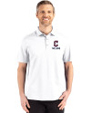 Cleveland Guardians City Connect Cutter & Buck Advantage Refresh Epic Confidence Recycled Mens Big & Tall Tri-Blend Pique Polo White Front Thumbnail Image