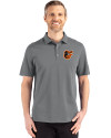 Baltimore Orioles Cutter & Buck Advantage Refresh Epic Confidence Recycled Mens Big & Tall Tri-Blend Pique Polo Elemental Grey Front Thumbnail Image