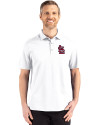 St. Louis Cardinals Cutter & Buck Advantage Refresh Epic Confidence Recycled Mens Big & Tall Tri-Blend Pique Polo White Front Thumbnail Image
