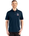 St. Louis Cardinals Stars & Stripes Cutter & Buck Advantage Refresh Epic Confidence Recycled Mens Big & Tall Tri-Blend Pique Polo Liberty Navy Front Thumbnail Image