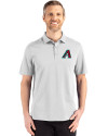 Arizona Diamondbacks Cutter & Buck Advantage Refresh Epic Confidence Recycled Mens Big & Tall Tri-Blend Pique Polo CONCRETE Front Thumbnail Image
