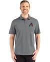 Arizona Diamondbacks Cutter & Buck Advantage Refresh Epic Confidence Recycled Mens Big & Tall Tri-Blend Pique Polo Elemental Grey Front Thumbnail Image