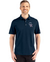 View image 4: Colorado Rockies Stars & Stripes Cutter & Buck Advantage Refresh Recycled Cotton-Blend Pique Mens Big & Tall Polo Liberty Navy Front