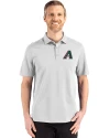 Arizona Diamondbacks Cooperstown Cutter & Buck Advantage Refresh Epic Confidence Recycled Mens Big & Tall Tri-Blend Pique Polo CONCRETE Front Thumbnail Image