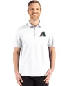 Arizona Diamondbacks Cooperstown Cutter & Buck Advantage Refresh Epic Confidence Recycled Mens Big & Tall Tri-Blend Pique Polo White Front Thumbnail Image