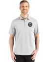 View image 4: Washington Nationals Monochromatic Cutter & Buck Advantage Refresh Recycled Cotton-Blend Pique Mens Big & Tall Polo CONCRETE Front