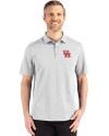 Houston Cougars Cutter & Buck Advantage Refresh Epic Confidence Recycled Mens Big & Tall Tri-Blend Pique Polo CONCRETE Front Thumbnail Image