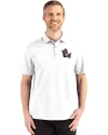 NC State Wolfpack College Vault Cutter & Buck Advantage Refresh Epic Confidence Recycled Mens Big & Tall Tri-Blend Pique Polo White Front Thumbnail Image