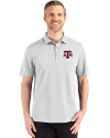 Texas A&M Aggies Cutter & Buck Advantage Refresh Epic Confidence Recycled Mens Big & Tall Tri-Blend Pique Polo CONCRETE Front Thumbnail Image
