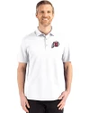 Utah Utes Cutter & Buck Advantage Refresh Epic Confidence Recycled Mens Big & Tall Tri-Blend Pique Polo White Front Thumbnail Image