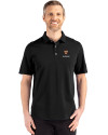 Harvard Crimson Cutter & Buck Advantage Refresh Epic Confidence Recycled Mens Big & Tall Tri-Blend Pique Polo Black Front Thumbnail Image