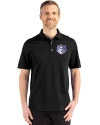 Saint Louis Billikens Cutter & Buck Advantage Refresh Epic Confidence Recycled Mens Big & Tall Tri-Blend Pique Polo Black Front Thumbnail Image