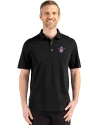 East Carolina (ECU) Pirates College Vault Cutter & Buck Advantage Refresh Epic Confidence Recycled Mens Big & Tall Tri-Blend Pique Polo Black Front Thumbnail Image
