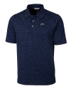 Los Angeles Chargers Cutter & Buck Advantage Tri-Blend Space Dye Mens Polo Dark Liberty Navy Mannequin Thumbnail Image