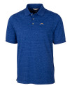 Los Angeles Chargers Cutter & Buck Advantage Tri-Blend Space Dye Mens Polo Dark Tour Blue Mannequin Thumbnail Image