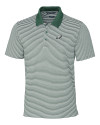 View image 2: Philadelphia Eagles Cutter & Buck Forge Polo Tonal Stripe Tailored Fit Hunter Green Mannequin