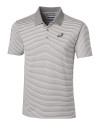 Philadelphia Eagles Cutter & Buck Forge Polo Tonal Stripe Tailored Fit Polished Medium Gray Mannequin Thumbnail Image