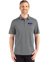 SMU Mustangs Cutter & Buck Advantage Refresh Epic Confidence Recycled Mens Big & Tall Tri-Blend Pique Polo Elemental Grey Front Thumbnail Image