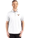 Texas Longhorns Cutter & Buck Advantage Refresh Epic Confidence Recycled Mens Big & Tall Tri-Blend Pique Polo White Front Thumbnail Image