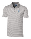 Detroit Lions Cutter & Buck Forge Polo Tonal Stripe Tailored Fit Polished Medium Gray Mannequin Thumbnail Image
