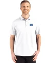 North Carolina Tar Heels Cutter & Buck Advantage Refresh Epic Confidence Recycled Mens Big & Tall Tri-Blend Pique Polo White Front Thumbnail Image