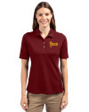 Arizona State Sun Devils Cutter & Buck Virtue Eco Pique Recycled Womens Polo Bordeaux Front Thumbnail Image