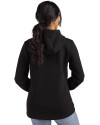 Grambling Tigers College Vault Cutter & Buck Roam Epic Versatility Recycled Womens Full Zip Hooded Jacket Black Back Thumbnail Image
