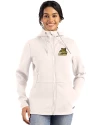 Bryant University Bulldogs Cutter & Buck Roam Epic Versatility Recycled Womens Full Zip Hooded Jacket Shell Front Thumbnail Image
