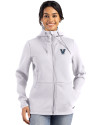 Villanova Wildcats Cutter & Buck Roam Epic Versatility Recycled Womens Full Zip Hooded Jacket Solitare Front Thumbnail Image