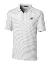 Miami Dolphins Cutter & Buck Forge Pencil Stripe Stretch Mens Polo White Mannequin Thumbnail Image