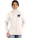 Michigan Wolverines Alumni Cutter & Buck Roam Epic Versatility Recycled Womens Full Zip Hooded Jacket Shell Front Thumbnail Image