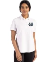 Utah State Aggies Cutter & Buck Advantage Refresh Epic Confidence Recycled Womens Tri-Blend Pique Polo White Front Thumbnail Image