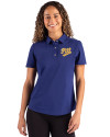 Pitt Panthers College Vault Cutter & Buck Advantage Refresh Epic Confidence Recycled Womens Tri-Blend Pique Polo Tour Blue Front Thumbnail Image