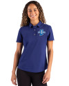 Indiana State Sycamores Cutter & Buck Advantage Refresh Epic Confidence Recycled Womens Tri-Blend Pique Polo Tour Blue Front Thumbnail Image