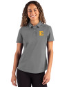 ETSU Buccaneers Cutter & Buck Advantage Refresh Epic Confidence Recycled Womens Tri-Blend Pique Polo Elemental Grey Front Thumbnail Image