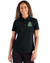 Marshall Thundering Herd College Vault Cutter & Buck Advantage Refresh Epic Confidence Recycled Womens Tri-Blend Pique Polo Black Front Thumbnail Image