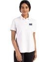 Jackson State Tigers Cutter & Buck Advantage Refresh Epic Confidence Recycled Womens Tri-Blend Pique Polo White Front Thumbnail Image