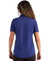 Memphis Tigers Cutter & Buck Advantage Refresh Epic Confidence Recycled Womens Tri-Blend Pique Polo Tour Blue Back Thumbnail Image