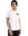 Oregon Ducks- Cutter & Buck Advantage Refresh Epic Confidence Recycled Womens Tri-Blend Pique Polo White Front Thumbnail Image