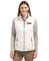 View image 4: Arizona State Sun Devils Cutter & Buck Rainier Recycled Insulated Puffer Womens Full Zip Vest Coconut Front
