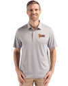 Arizona State Sun Devils Cutter & Buck Forge Epic Confidence Fine Line Stripe Stretch Recycled Mens Polo Polished/White Front Thumbnail Image