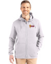 View image 7: Arizona State Sun Devils Cutter & Buck Roam Recycled Buttery-Soft Knit Mens Full Zip Hooded Jacket Solitaire Front