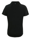 View image 2: Bowie State Bulldogs Cutter & Buck Coastline Recycled Double Peached Womens Dolman Polo Black Mannequin Back