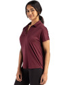 Texas A&M Aggies Cutter & Buck Coastline Epic Comfort Recycled Womens Dolman Polo Bordeaux Side Thumbnail Image