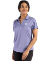 Kansas State Wildcats Cutter & Buck Coastline Epic Comfort Recycled Womens Dolman Polo Hyacinth Front Thumbnail Image