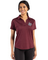 Texas Southern Tigers Cutter & Buck Coastline Epic Comfort Recycled Womens Dolman Polo Bordeaux Front Thumbnail Image