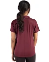 Texas Southern Tigers Cutter & Buck Coastline Epic Comfort Recycled Womens Dolman Polo Bordeaux Back Thumbnail Image