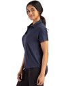 North Carolina Tar Heels College Vault Cutter & Buck Coastline Epic Comfort Recycled Womens Dolman Polo Navy Blue Side Thumbnail Image