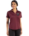Texas A and M Aggies College Vault Cutter & Buck Coastline Epic Comfort Recycled Womens Dolman Polo Bordeaux Front Thumbnail Image